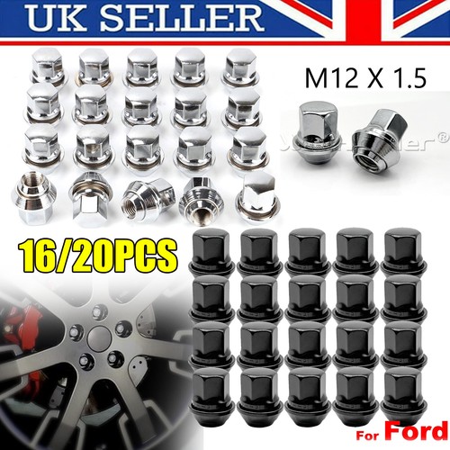 20x black alloy wheel nuts - alloy,