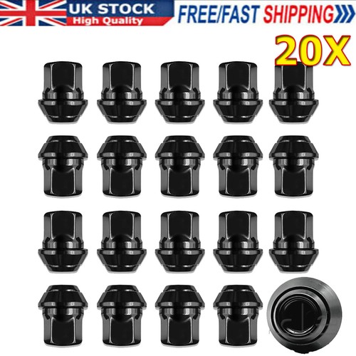 20pc black alloy - wheel, nuts