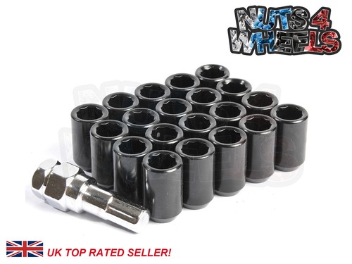 Black tuner wheel nuts - 20,