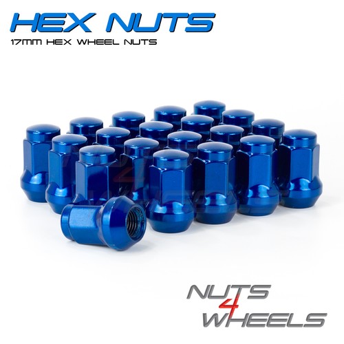 Blue wheel nuts fits - x,